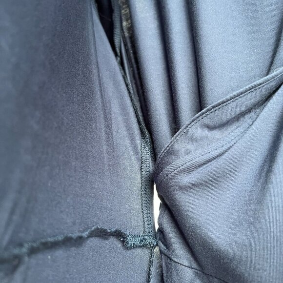 Quince Women Navy Blue Tencel Jersey True Wrap Dress Midi sz XS NWT Short Sleeve - Picture 3 of 5